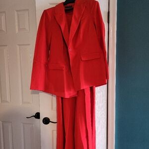 Brand New Gorgeous Stylish Red Blazer and Pant Jumpsuit  Set